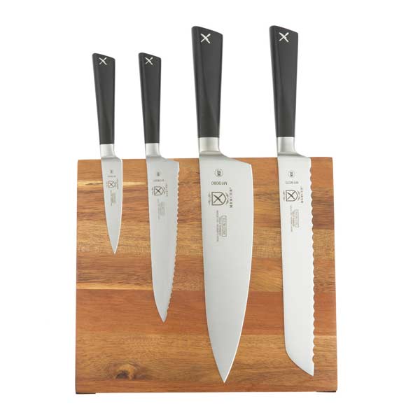 Mercer Culinary Genesis 6-Piece Knife Set and Acacia Magnetic