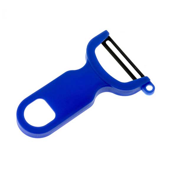 4" Blue, Green, and Yellow "Y" Vegetable Peeler with Straight High Carbon Stainless Steel Blade