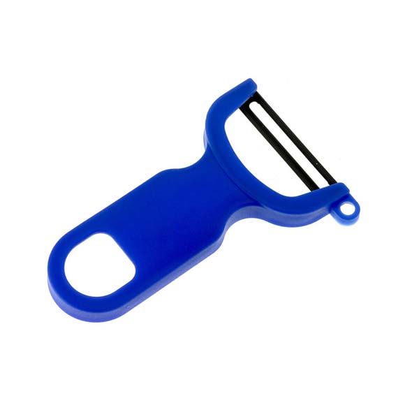 4" Blue "Y" Vegetable Peeler with Straight High Carbon Stainless Steel Blade