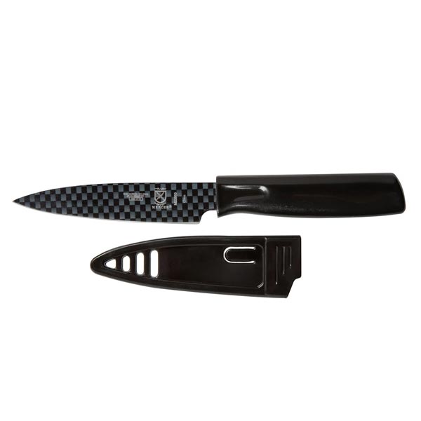 4" Black Non-Stick Paring Knife with Sheath / Mercer