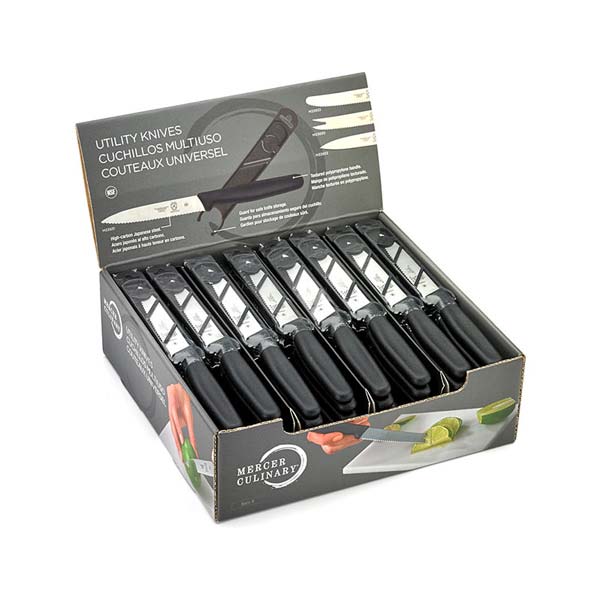 4" Serrated Pointed Tip Paring / Bar Knife with Guard