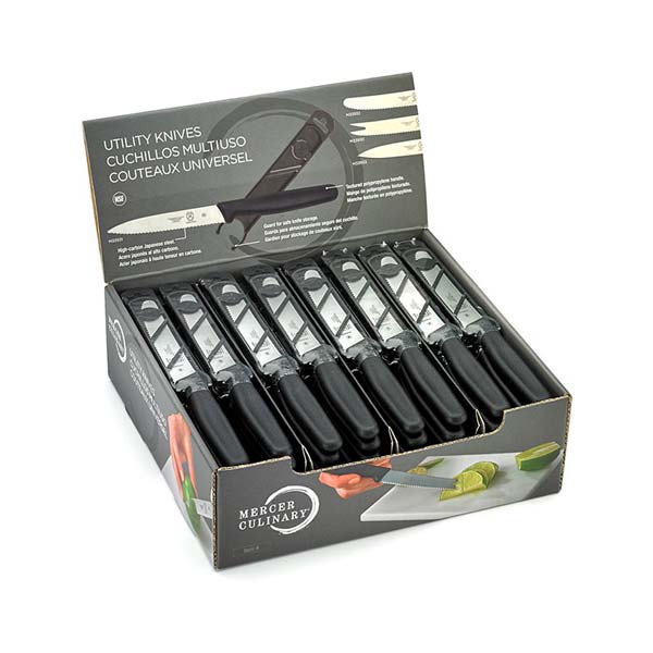 4 1/4" Serrated Rounded Tip Paring / Bar Knife with Guard