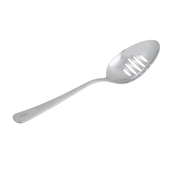9" Stainless Steel Slotted Bowl Plating Spoon / Mercer