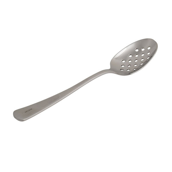 7 7/8" Stainless Steel Perforated Bowl Plating Spoon / Mercer