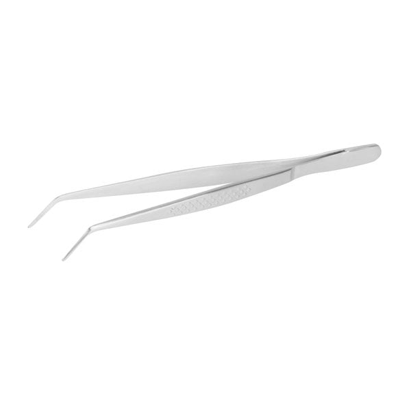 Precision Plus 6 1/8" Curved Fine Point Plating Tongs / Mercer
