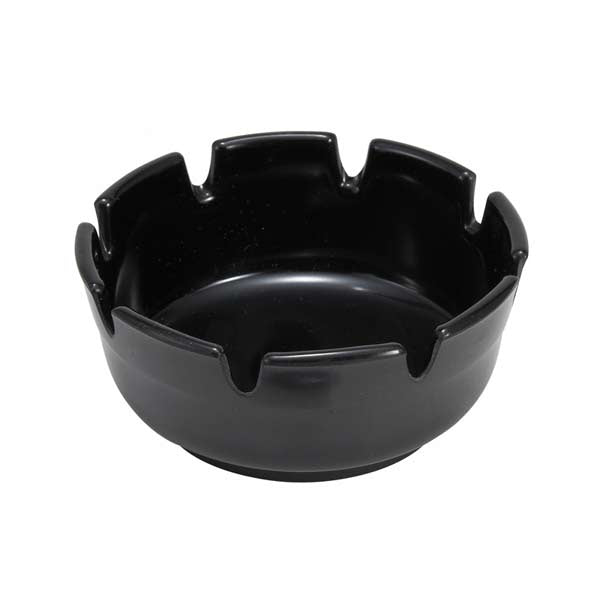 4 1/4" x 1 3/4" Black Melamine Ashtray / Winco