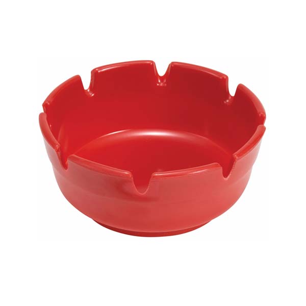 4 1/4" x 1 3/4 Red Melamine Ashtray  / Winco