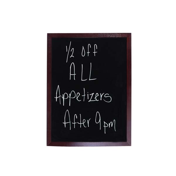 34" x 32" Pine Marker Board Mahogany Finish / Winco