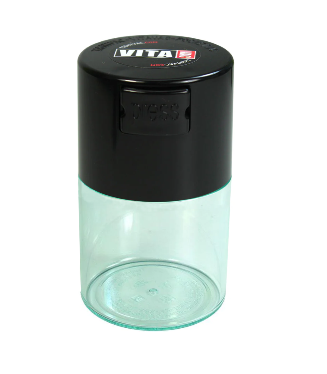 Black Cap Clear Body Airtight Multi-Use Vacuum Seal Portable Storage Container - TightVac