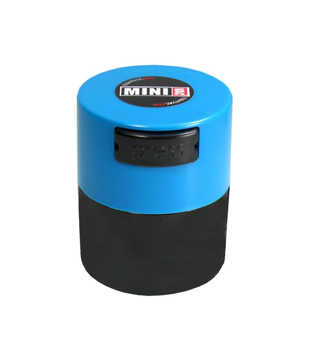 40 gm Light Blue Cap Black Body Airtight Multi-Use Vacuum Seal Portable Storage Container - TightVac