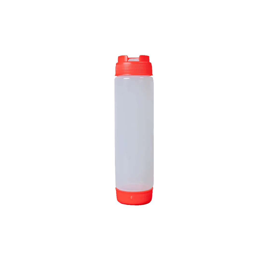 Red FIFO Squeeze Sauce Dispenser Bottle With Lid / KNICER