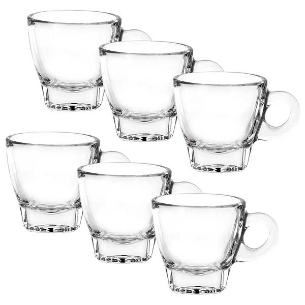 Ocean 70ml 6-Piece Set Caffe Glass Espresso Cup / Clear