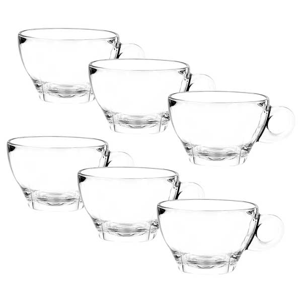 Ocean 260ml 6-Piece Set Caffe Glass Latte Cup