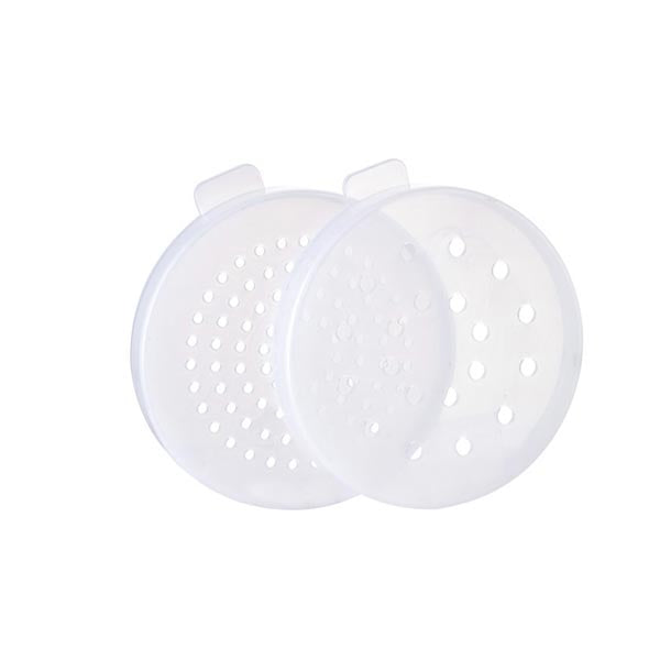 10 oz. Polycarbonate Dredge with 3 Snap-On Lids / Winco