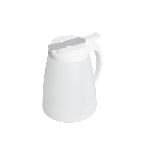 32 Oz. Plastic Syrup Dispenser with Stainless Steel Slide / Winco