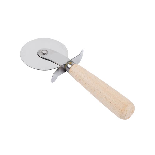 4" Pizza Cutter with Wooden Handle / Winco