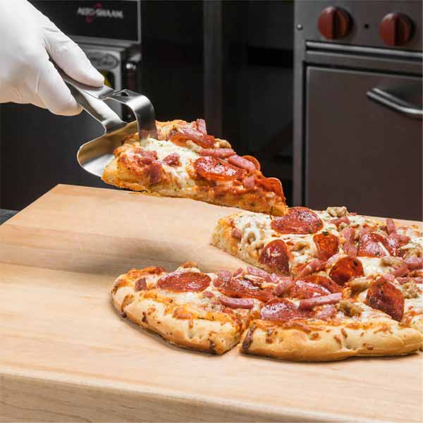 5.5" x 4.5" Stainless Steel Pizza Serving Tongs / Winco