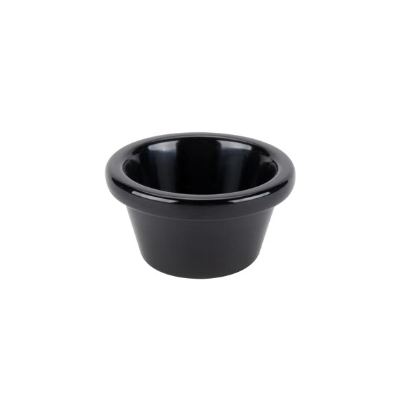 3 oz. Black Melamine Ramekin - 12/Pack / Tablecraft