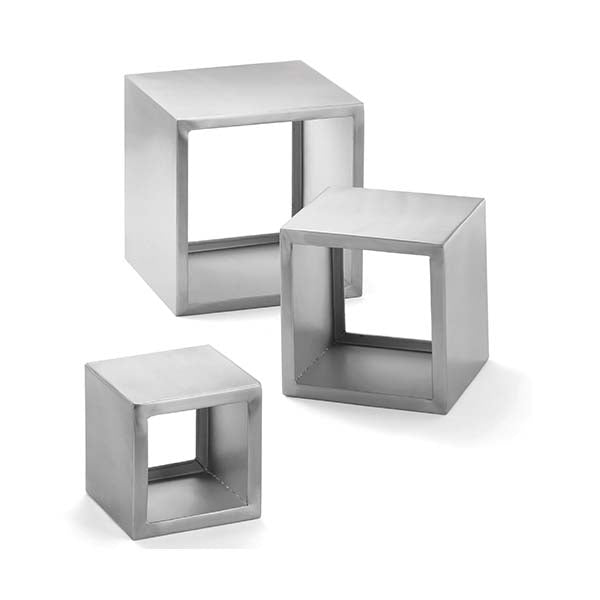 3 Piece Square Stainless Steel Riser / Tablecraft