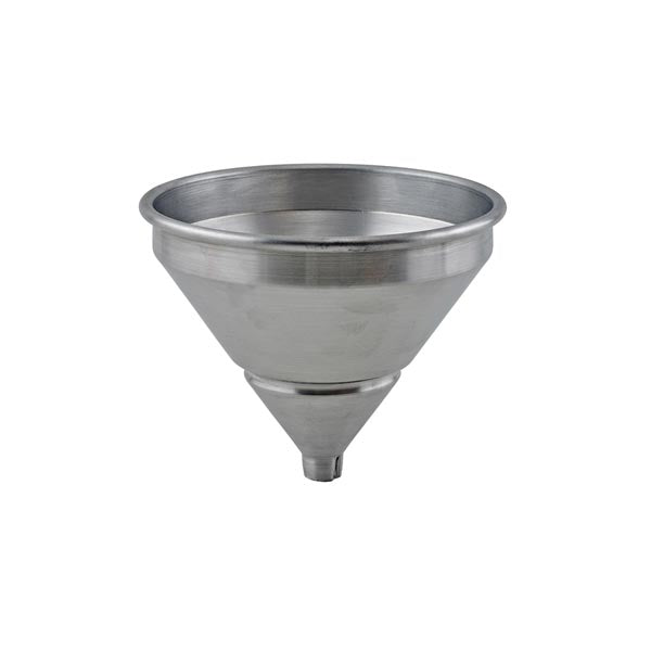 1 Pint Spun Aluminum Funnel with Strainer / Winco