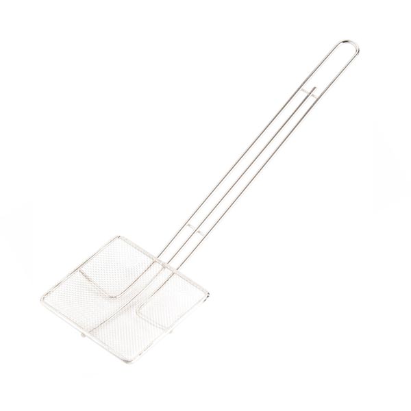Round/Square x 13" Handle Nickel Plated Mesh Skimmer