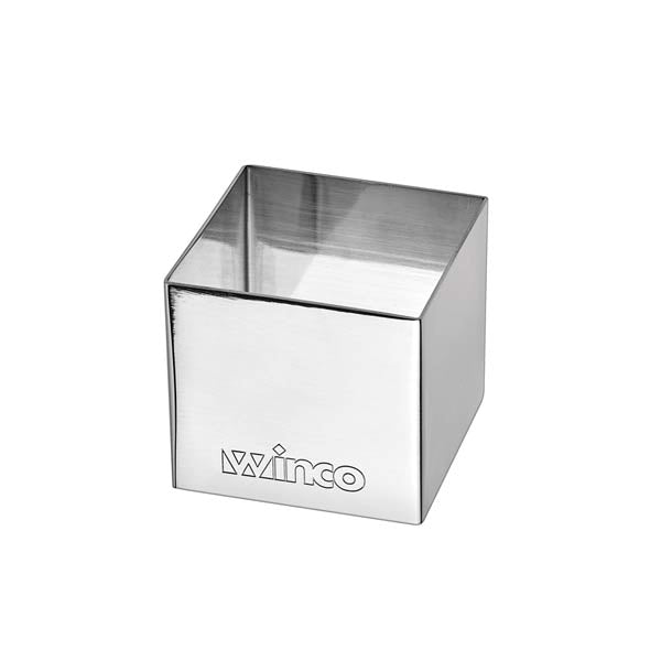 2" x 2" Square Stainless Steel Culinary Pastry Mold / Winco