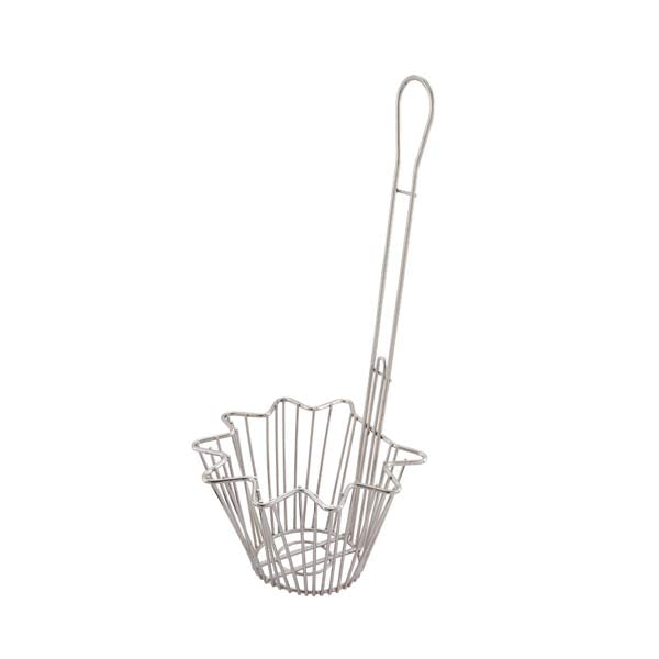 Nickel Plated 8-1/4" Round Taco Salad Bowl Fry Basket / Winco
