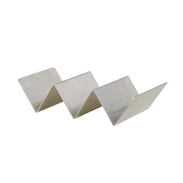 Stainless Steel Taco Holder with 2 or 3 Compartments - 8" x 4" x 2" / Winco