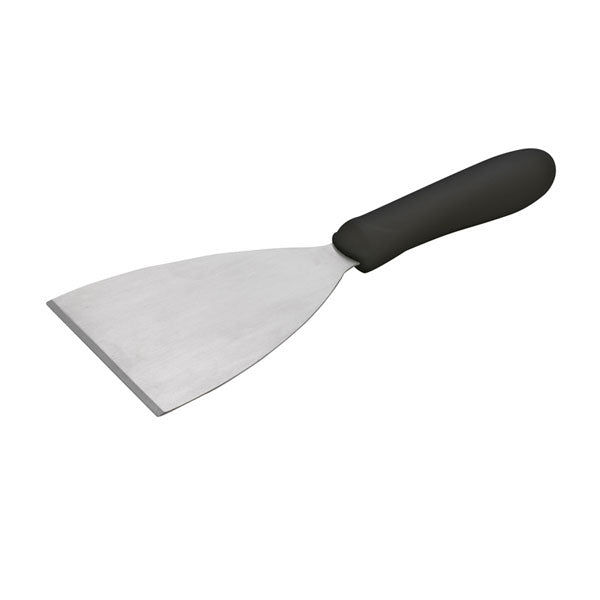 Stainless Steel Scraper with Black Ergo Handle / Winco