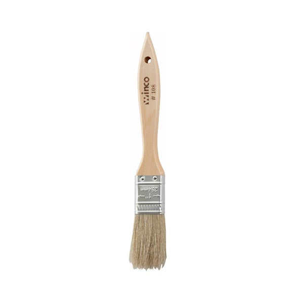 1" Boar Hair Flat Pastry Brush / Winco
