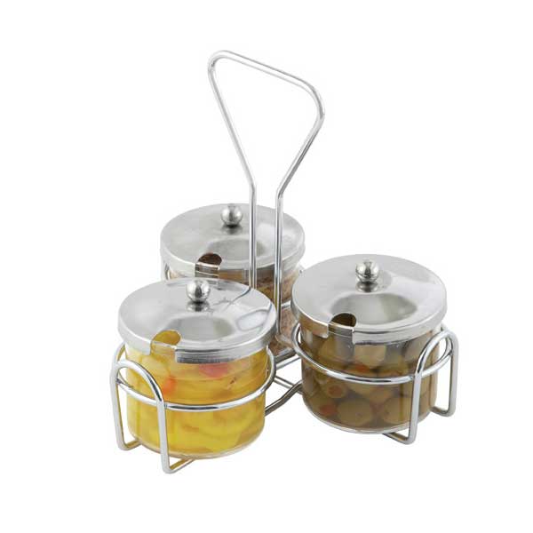 3-Ring Condiment Jar Holder / Winco