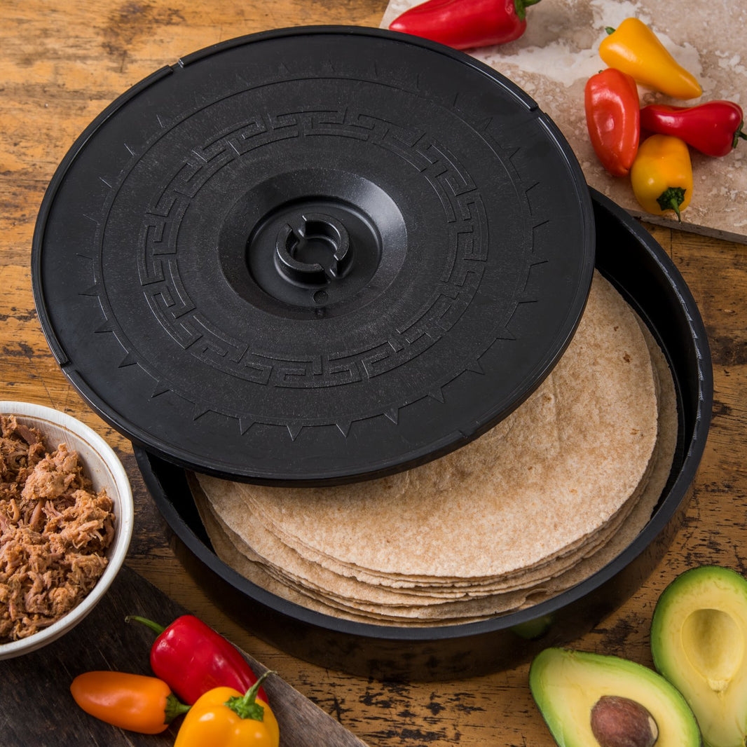 Black Microwaveable Plastic Tortilla Server