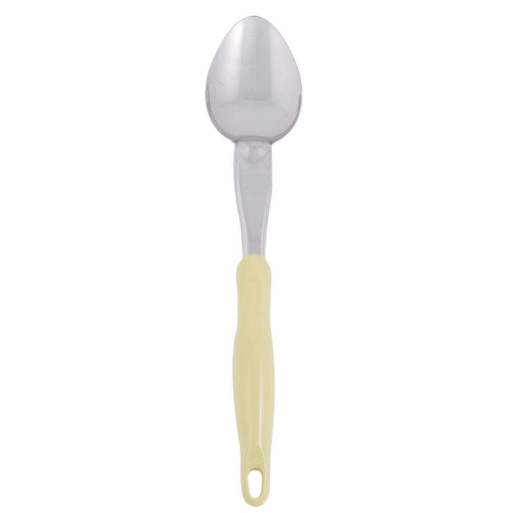 Vollrath  Jacob's Pride 14" Heavy-Duty Solid Basting Spoon with Yellow Ergo Grip Handle