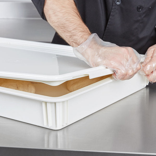 Cambro DB18266CW148 Camwear 18 x 26 x 6 White Polycarbonate Pizza Dough  Proofing Box