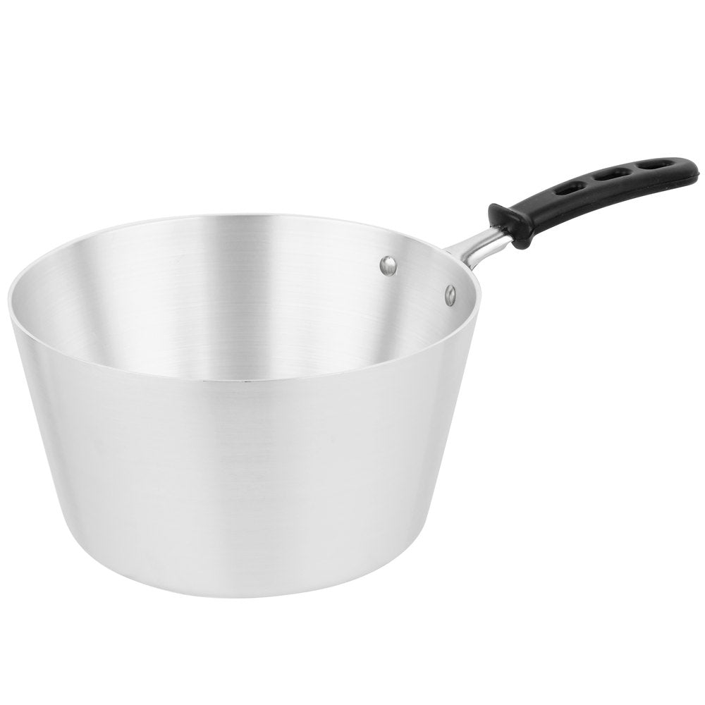 Vollrath Wear-Ever 3.75 Qt. Tapered Aluminum Sauce Pan with TriVent Black Silicone Handle