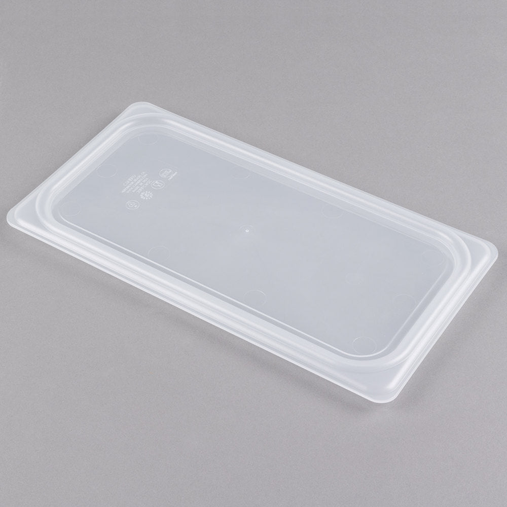 Cambro  Camwear 1/3 Size Translucent Polypropylene Seal Cover