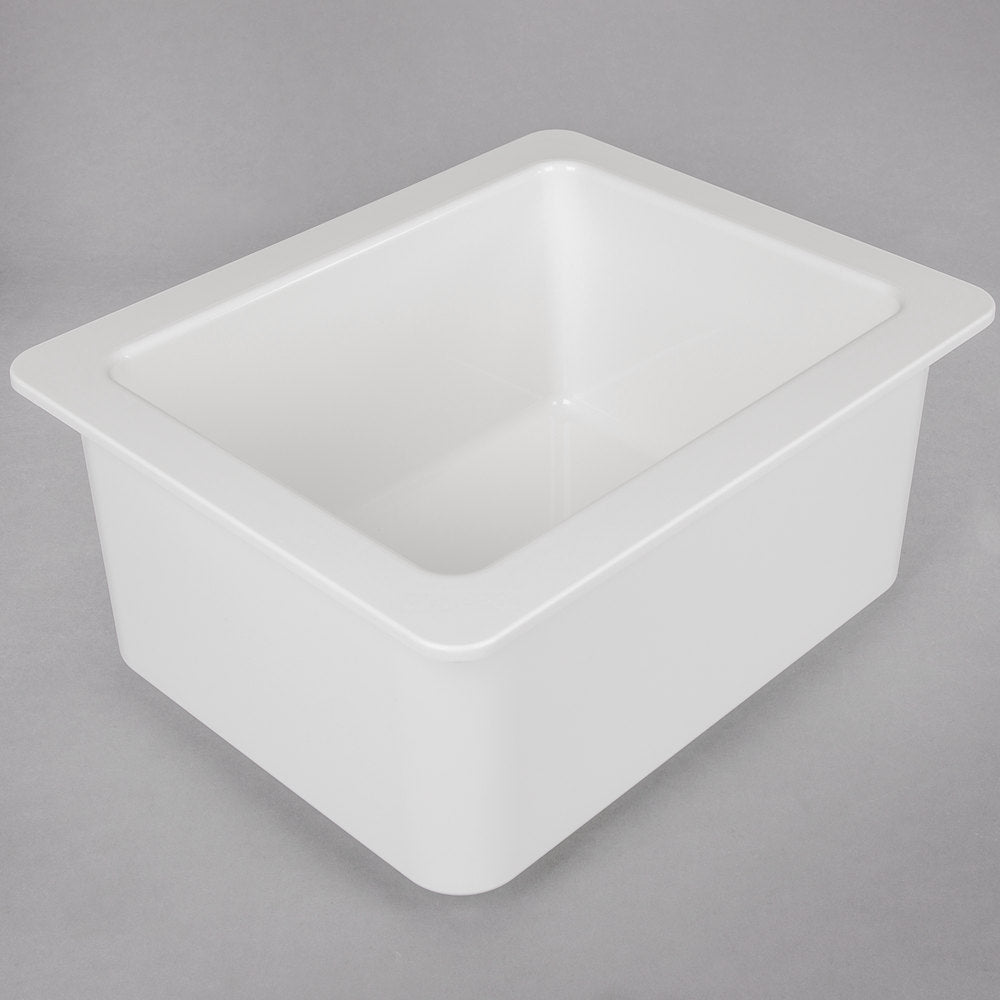 Cambro  ColdFest 1/2 Size White ABS Plastic Food Pan - 6" Deep