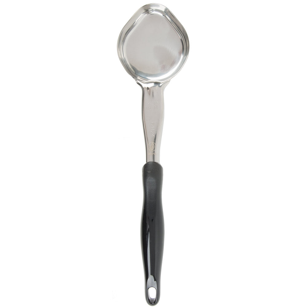 Vollrath Jacob's Pride 4 oz. Black Solid Oval Spoodle® Portion Spoon