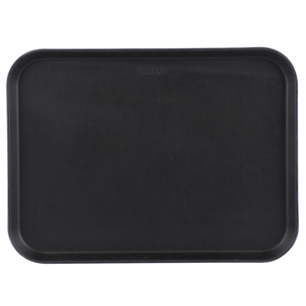 Cambro Camtread® 15" x 20" Black Satin Non-Skid Serving Tray