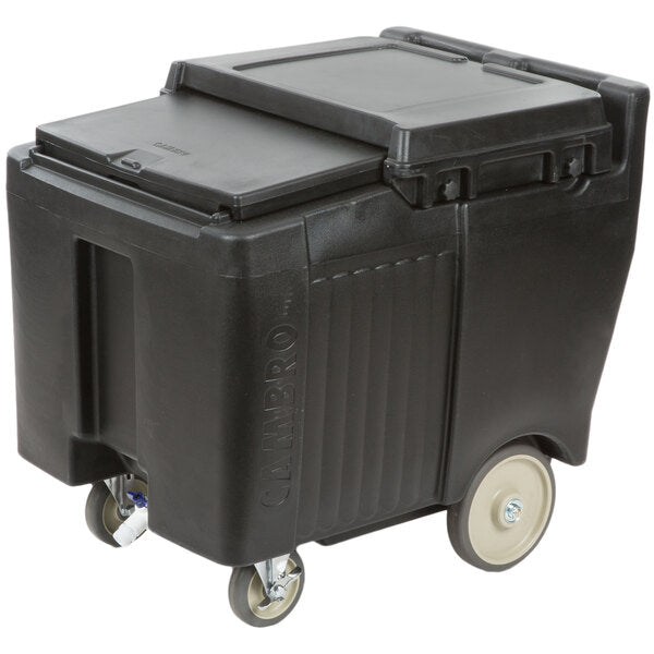 Cambro ICS125LB110 SlidingLid™ Black Mobile Ice Bin - 125 lb. Capacity