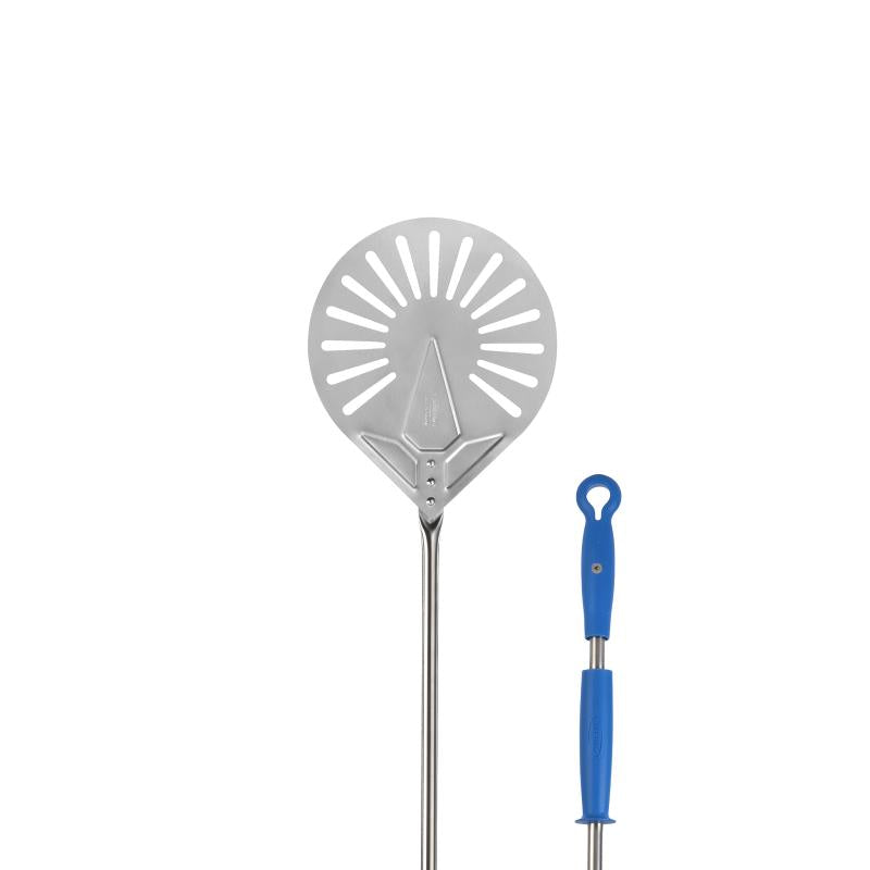 Aluminum Round Perforated Pizza Peel 23 / 120 Handle