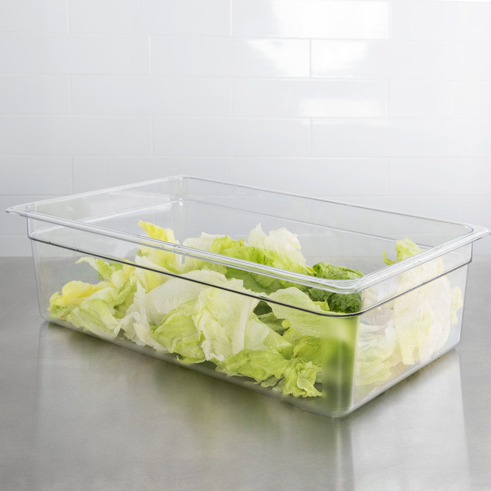 Cambro  Camwear Full Size Clear Polycarbonate Food Pan - 6" Deep