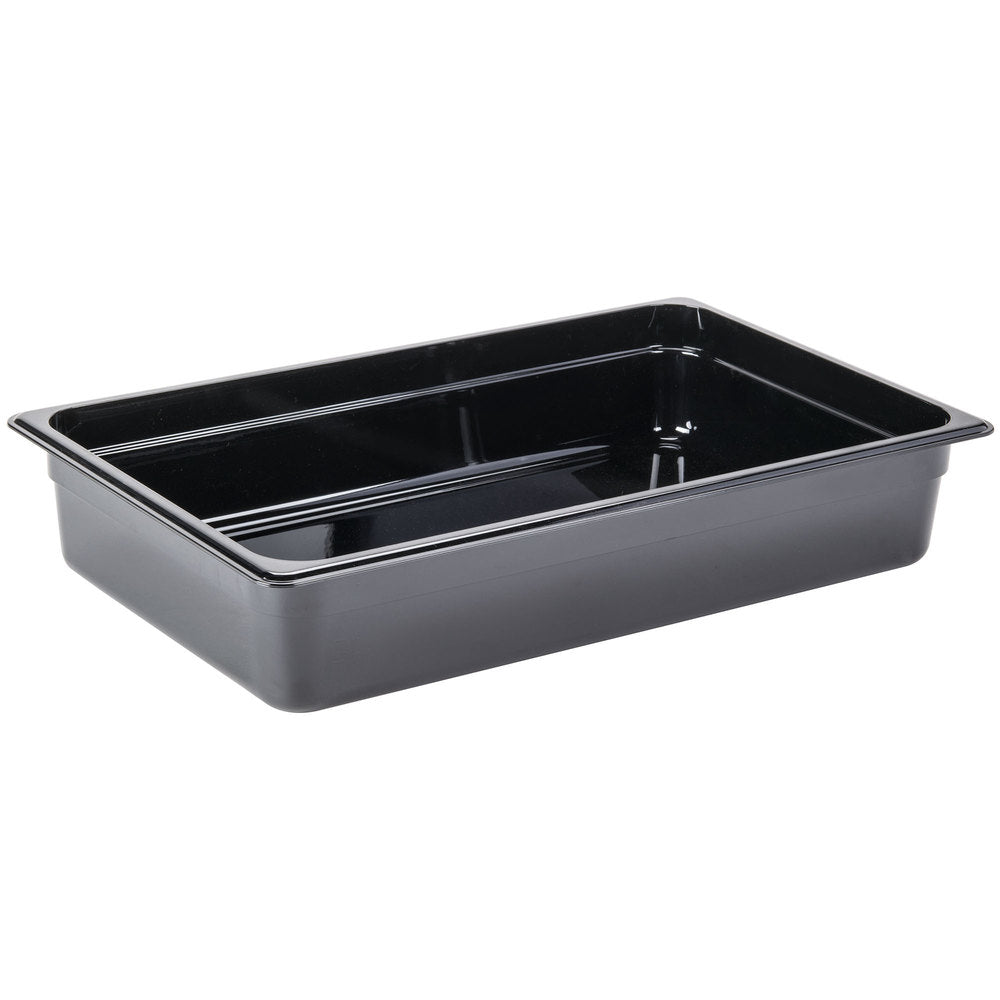 Cambro H-Pan™ Full Size Black High Heat Plastic Food Pan - 4" Deep