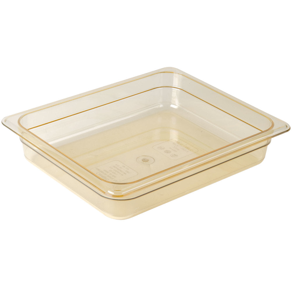 Cambro H-Pan™ 1/2 Size Amber High Heat Plastic Food Pan - 2 1/2" Deep