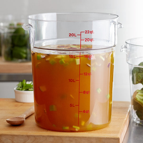 Cambro Camwear 22 Qt. Clear Round Food Storage Container