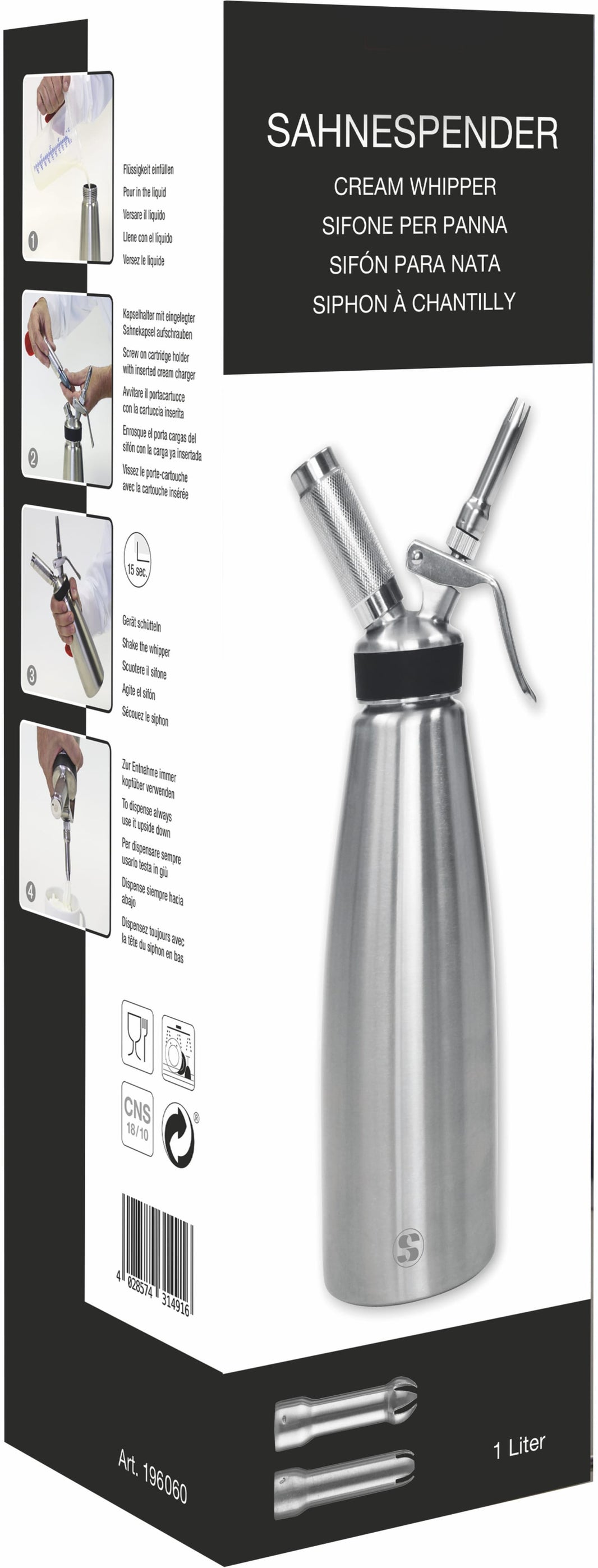 Cream Dispenser 1 liters - Schneider