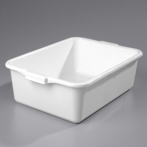 Vollrath Traex® 20" x 15" x 7" White High Density Polyethylene Bus Tub / Food Storage Box - Bulk