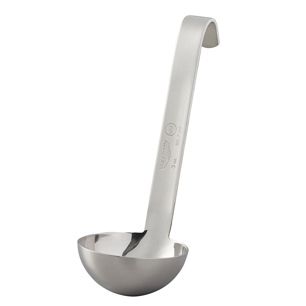 Vollrath Jacob's Pride 3 oz. One-Piece Stainless Steel Ladle with Short Handle