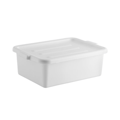 5″ Depth Standard Weight Polypropylene Dish Box With Lid - Winco