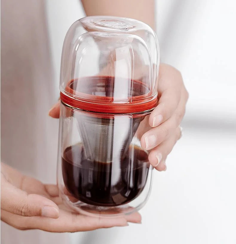 80ml Portable Glass Hand Drip Coffee Filter Set - Brewing Edge